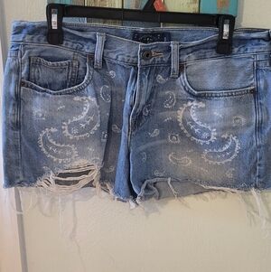Lucky Brand Light Blue Distressed Jean Shorts